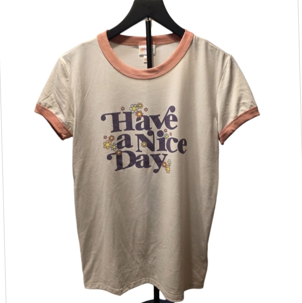 XS Lularoe Liv Have A Nice Day Graphic Tee NWT
